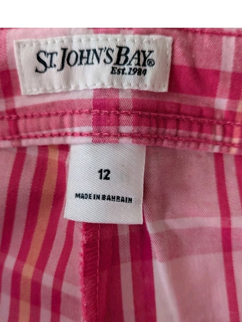 St John's Bay Pink Plaid Women's Skirt New Without Tags - Picture 2 of 7